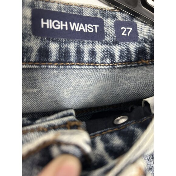 Grace In LA High Waist Patchwork Flare Jeans Size 27 Blue Denim - Picture 3 of 15